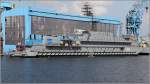 Das Wohnschiff Y 895 WISCHE der Deutschen Marine liegt am 09.08.2015 bei BREDO im Fischereihafen 2 in Bremerhaven.