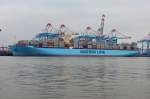 MAGLEBY  MAERSK , IMO 9619957 , Baujahr 2014 ,TEU 18270 , 399.20 × 59 m , Bremerhaven 19.10.2015