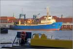 Die 1987 auf der VEB Volkswerft in Stralsund gebaute LVL-2133 DORADO liegt am 09.01.2016 im Fischereihafen 2 in Bremerhaven. Dieses Fabrikschiff ist 62,23 m lang und 13,8 m breit, hat eine GT/BRZ von 1.943 und eine DWT von 699 t. Heimathafen ist Liepaja (Lettland). Frherer Name: ROS 804 ALBERT GLASS.