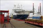 Die GEO BARENTS (IMO 9252503) ist ein 2007 gebautes Forschungsschiff mit einer Länge von 76,95 m und einer Breite von 21,03 m. Die GT/BRZ beträgt 4.970 und die DWT 5.850 t. Heimathafen ist Alesund (Norwegen). Hier liegt sie am 13.03.2016 im Verbindungshafen in Bremerhaven.