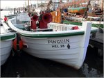 Das 1967 gebaute Börteboot HEL 28 PINGUIN liegt am 27.05.2016 im Neuen Hafen von Bremerhaven.