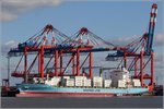 Die 2001 gebaute MAERSK NEWCASTLE (IMO 9215878) liegt am 05.10.2016 an der Stromkaje in Bremerhaven. Sie ist 210 m lang und 30 m breit, hat eine GT/BRZ von 26.626, eine DWT von 34.627 t und eine Kapatzität von 2.556 TEU. Heimathafen ist Singapore. Früherer Name: ANNA SCHULTE.