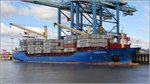 Die 2006 gebaute LANGENESS (IMO 9301134) liegt am 05.10.2016 an der Stromkaje in Bremerhaven. Sie ist 160,83 m lang und 25,52 m breit, hat eine GT/BRZ von 15.633, eine DWT von 17.002 t und eine Kapazität von 1.300 TEU. Heimathafen ist St. John's (Antigua and Barbuda). Früherer Name: MSC VILNIUS.