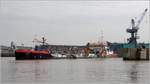 Der 1979 gebaute Saugbagger HEIN (IMO 7911856) ist am 30.03.2017 in den Kaiserhäfen in Bremerhaven im Einsatz. Heimathafen ist Zwolle (Niederlande).