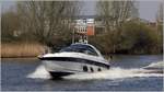 Die MIMOSA, eine Bavaria 33sport, auf Testfahrt im Labradorhafen von Bremerhaven. 02.04.2017