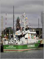 Das Zollboot JADE (IMO 9043433) aus Wilhelmshaven lag Ende Mai 2017 einige Tage im Alten Hafen von Bremerhaven.