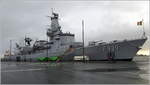 Die belgische Fregatte F930 LEOPOLD I liegt an der Seebäderkaje in Bremerhaven. Sie ist 122 m lang und 14 m breit. 1991 wurde sie bei der niederländischen Marine als F827 KAREL DOORMAN in Dienst gestellt und 2007 von der belgischen Marine übernommen. 09.12.2018