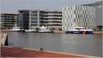 Taufgesellschaft: am 22.03.2019 wurde der neue Zollkreuzer BREMEN (rechts) im Neuen Hafen in Bremerhaven getauft. Mit dabei waren die AURICH, die WESERMÜNDE und die GLÜCKSTADT.