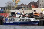 Die 1987 gebaute OTZUM ist ein wattenmeertaugliches Forschungsboot des Instituts für Chemie und Biologie des Meeres der Universität Oldenburg. Sie ist 13 m lang und 4 m breit. Hier liegt die OTZUM am 02.04.2019 im Fischereihafen 2 in Bremerhaven.
