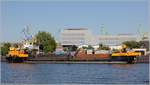 Der Steinstürzer BERGHAUS der Firma Colcrete - von Essen aus Rastede liegt im Fischereihafen 2 in Bremerhaven. Die BERGHAUS wurde 1940 im Hamburg gebaut, ist 45,54 m lang, 10,50 m breit und hat eine DWT von 501 t. Heimathafen ist Oldenburg. 29.06.2019