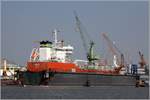Der 2014 gebaute Tanker FIDELIO (IMO 9684108) liegt im (Schwimm-)Dock 4 der German Dry Docks in Bremerhaven. Das Schiff ist 104,92 m lang und 17,22 m breit, hat eine GT/BRZ von 4.696 und eine DWT von 6.346 t. Heimathafen ist Limassol (Zypern). 24.05.2019