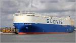 Die 2017 gebaute GLOVIS SKY (IMO 9788404) liegt in Bremerhaven. Sie ist 229,97 m lang und 32,26 m breit, hat eine GT/BRZ von 72.269, eine DWT von 25.353 t und kann 7.409 Fahrzeuge transportieren. Heimathafen ist Majuro (Marshall Islands). 13.09.2019