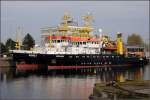 Die Forschungsschiffe ATAIR und KOMET des Bundesamtes fr Seeschifffahrt und Hydrographie liegen am 12.04.2009 im Pckchen im Neuen Fischereihafen in Cuxhaven.