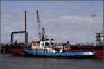 Die 1976 gebaute SHIREEN-S (IMO 7392684) liegt am 18.08.2009 fernab ihres Heimathafens Wonsan (Demokratische Republik Korea) in Cuxhaven.
