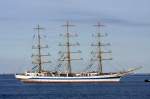 Das Segelschiff Mir am 14.08.2009 bei Cuxhaven Hhe Seebderbrcke