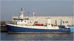 Die 1976 gebaute ARNE TISELIUS (IMO 7517624) liegt am 14.01.2018 im Fischereihafen von Cuxhaven. Dieses Forschungsschiff ist 31 m lang und 7 m breit, die GT/BRZ beträgt 237. Heimathafen ist Svendborg (Dänemark).