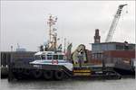 Die 2011 gebaute WULF 4 (IMO 9639737) liegt in ihrem Heimathafen Cuxhaven. Der Schlepper ist 26 m lang und 9,1 m breit. Früherer Name: ELIZABETH. 07.12.2019