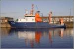 Das 2004 gebaute Fischereiforschungsschiff SOLEA der Bundesanstalt fr Landwirtschaft und Ernhrung (BLE) liegt am 31.12.2007 in seinem Heimathafen Cuxhaven. Die SOLEA ist 42,74 m lang, 10 m breit und hat eine GT von 638.