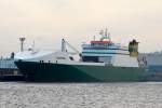 . Ro-Ro Cargoschiff „EDDYSTONE“, MMSI 235507000, IMO-Nr. 9234070; Bj 2002; gebaut von der Flensburger Schiffsbaugesellschaft, Flagge England, aufgenommen nahe Emden am 08.10.2014.