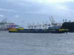 Und nochmal die BEVENRODE vor dem Hamburger Hafen. Bild vom 04.10.2006