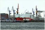 Ein Autotransporter, die  Talabot  der Wallenius Wilhelmsen Logistic, ist zur Reparatur im Trockendock.10.07.2007.