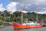 HAMBURG, 19.09.2012, stillgelegtes Feuerschiff Elbe 3 im Museumshafen Övelgönne
