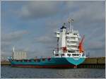 Frachtschiff Dornbusch liegt im Parkhafen in Hamburg, Flagge Deutschland, MMSI 211234480, IMO 9126211, L 101 m, B 18 m.