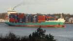 HANNI     Containerschiff     Elbe  - Finkenwerder/Rüschpark     8.12.2013