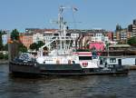 Schlepper  Hunte  (Bremerhaven) auf der Elbe im Hamburger Hafen - 13.07.2013