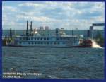 Mississippi Queen auf der Elbe gegenber  den Ladungsbrcken von St.