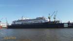 Hamburg, Blohm + Voss Dock 11 am 19.4.2015, die  ROTTERDAM im Schwimmdock /