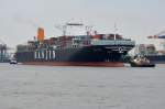 HANJIN ASIA , Containerschif , IMO 9502867 , Baujahr 2012 , 366 x 48 m , 13092 TEU ,  Hamburger-Hafen beim Wendemanöver 17.06.2015