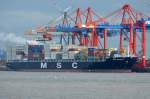 MSC  MADRID , Containerschiff , IMO 9480198 , Baujahr 2011, 270 x 40 m , 5550 TEU ,Hamburger Hafen