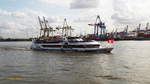 HANSEATIC (ENI 05801450) am 26.9.2016, Hamburg, Elbe Höhe Docklands /   Ex-Namen: WARSTEINER; STADT EMMERICH /   Binnenfahrgastschiff / Lüa 48,87 m, B 9,65 m, Tg 1,31 m / 2 Diesel, ges.