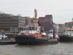 BUGSIER 9 (IMO 9429558) am 13.11.2016, Hamburg, Elbe, Schlepperponton Neumühlen /    ASD-Schlepper / BRZ 485 / Lüa 33,1 m, B 12,6 m, Tg 6,1 m / 2 Wärtsilä-Diesel, ges.