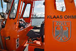 Blick ins Innere der KLAAS OHM, Tochterboot des Zollboots HELGOLAND. Hamburg, 02.09.2017