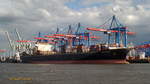 PERFORMANCE (IMO 9250971) am 4.8.2017, Hamburg, Elbe Stromliegeplatz Athabaskakai  /  Ex-Name: MOL PERFORMANCE (bis 2014) /  Containerschiff / BRZ 74.071  / Lüa 283,9 m, B 40,0 m, Tg 14,04 m / 1