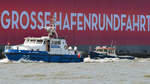 Polizeiboot WS 22 AFRIKAHÖFT und Barkasse NEßSAND am 3.9.2018 im Hafen von Hamburg