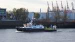 LUDWIG PRANDTL (IMO 8332320) am 26.11.2018, Hamburg, Elbe Höhe Überseebrücke /

Flachwasserforschungsschiff / Lüa 31 m, B 6,1 m, Tg 1,65 m / 2 Diesel, MAN D 2842 LE, ges. 729 kW, 992 PS / gebaut 1983 bei Grube, HH-Oortkaten / Eigner: GKSS-Forschungszentrum Geesthacht
