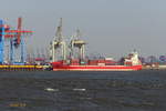 FREDERIK (IMO 9328637) am 23.4.2019, Hamburg; Elbe Liegeplatz Athabaskakai /

ex MAERSK ROM (2005-2008), LENI (2005) /

Feederschiff / BRZ 14.072 / Lüa 154,52 m, B 24,5 m, Tg 9,5 m / 1x MAN B&W 7 S 50 MC-C, 10.600 kW, / 2005 bei Rolandwerft D. Hegemann, Bremen / Flagge: Malta, Heimathafen: Valetta / 

