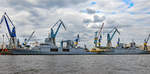 F225 RHEINLAND-PFALZ und F224 SACHSEN-ANHALT am 27.05.2019 im Hafen von Hamburg
