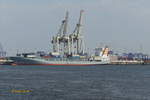 THETIS D (9372274) am 30.4.2019: Hamburg, Elbe, Container-Terminal Burchardkai  /

Ex-Name: THETIS / 

Open-Top-Feederschiff (Sietas Typ 178, Baltic Max Feeder) / BRZ 17.448 / Lüa 168,11 m, B 26,8 m, Tg 9,6 m / 1 Diesel, MAN B&W-8L58/64, 11.191 Kw (15.220 PS), 19,5 KN /  1.404 TEU, davon 300 Reefer / gebaut 2009 bei Sietas in HH-Neuenfelde / Eigner: Drevin, Cuxhaven / Flagge:  Liberia, Heimathafen: Monrovia / 
