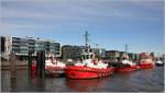 Etliche Schlepper liegen am Schlepperponton in Hamburg. 07.10.2019