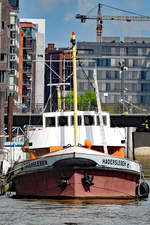 Wasserboot HADERSLEBEN am 26.05.2020 im Sandtorhafen Hamburg.