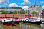 Barkassen - darunter HANSA -am 26.05.2020 im Hafen von Hamburg