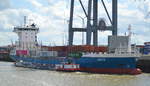 Das  Feederschiff Name:  FREYA  für Hapag-Lloyd im Einsatz  Baujahr: 2000 Länge: 117.90 m Breite: 18,16 m Tiefgang: 7,10 m Maschinenleistung: 6180 KW Geschwindigkeit: 18,00 Kn Container: 658