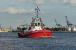 ZP BULLDOG (IMO 9597367) am 7.9.2020, Hamburg, Elbe, Schlepperponton Neumühlen   /   jetzt mit Schornsteinmarke  Boluda Towage /    Schlepper / Damen ATD 2412 /  BRZ 299  / Lüa 24,74m, B