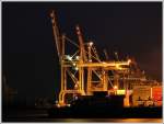 Containerterminal  Tollerort  bei Nacht, 31.07.08