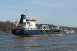 LS ANNE (IMO 9418925) am 22.2.2021, Hamburg einlaufend, Elbe Höhe Finkenwerder /
Chemie- + Öltanker / BRZ 3.992 / Lüa 105,5 m, B 16,8 m, Tg 6,29 m / 1 Diesel, Caterpillar, Type MAK6M32C, 3.000 kW (4.080 PS), 14 kn / gebaut  2008 in Istanbul, Türkei / Eigner: Lauranne Shipping, Sas van Gent, NL / Flagge + Heimathafen: Gibraltar /
