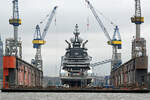 Megayacht NORD am 16.09.2021 im Hafen von Hamburg